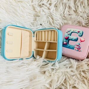 Pink and Blue Jewelry Travel Case
